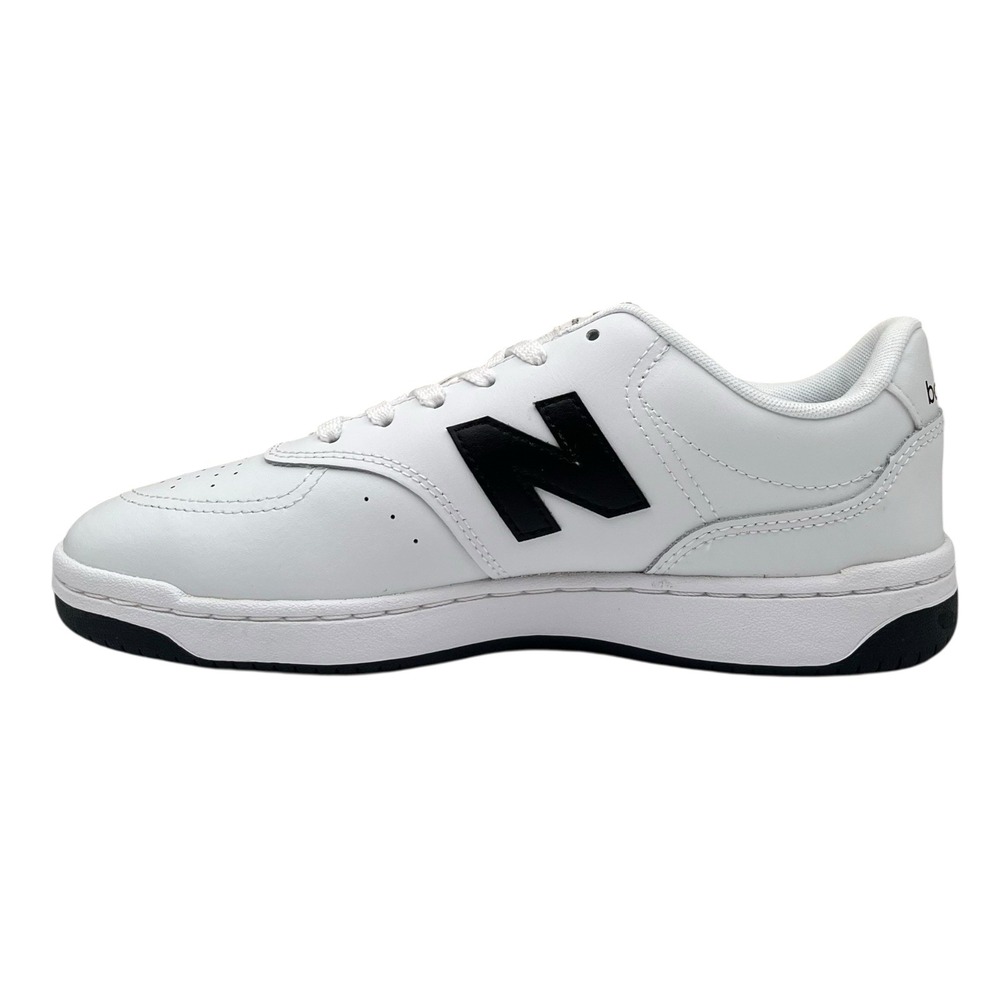 New Balance Mens BB80 Casual Leather Sneakers Size 8 White Black Low Top Fashion - Picture 7 of 12